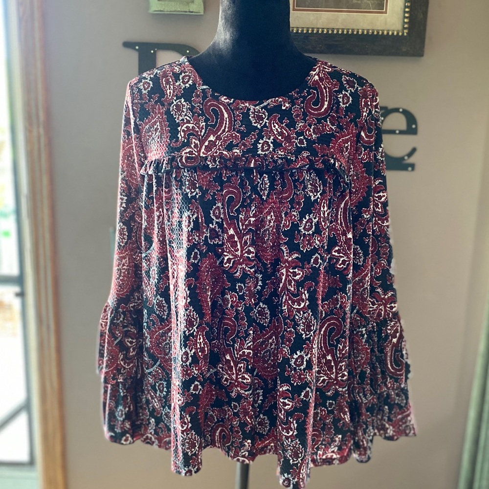 MICHAEL KORS Women's Ruffled Tier Sleeve Blouse